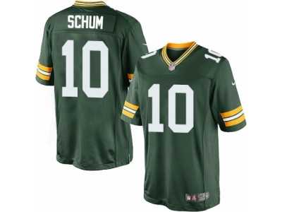 Men's Nike Green Bay Packers #10 Jacob Schum Limited Green Team Color NFL Jersey