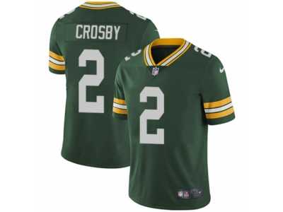 Men's Nike Green Bay Packers #2 Mason Crosby Vapor Untouchable Limited Green Team Color NFL Jersey