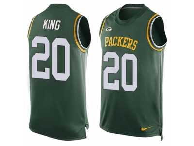 Men's Nike Green Bay Packers #20 Kevin King Limited Green Player Name & Number Tank Top NFL Jersey