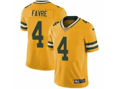 Men's Nike Green Bay Packers #4 Brett Favre Limited Gold Rush NFL Jersey