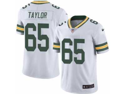 Men's Nike Green Bay Packers #65 Lane Taylor Limited White Rush NFL Jersey