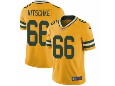 Men's Nike Green Bay Packers #66 Ray Nitschke Limited Gold Rush NFL Jersey