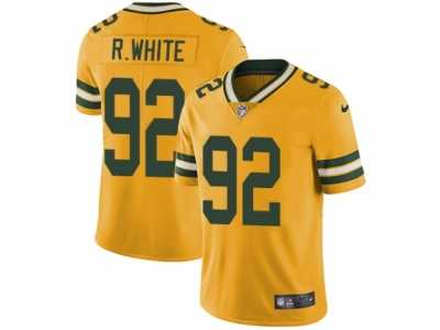 Men's Nike Green Bay Packers #92 Reggie White Limited Gold Rush NFL Jersey