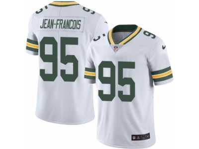Men's Nike Green Bay Packers #95 Ricky Jean-Francois Limited White Rush NFL Jersey