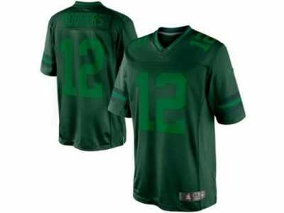 Nike Green Bay Packers #12 Aaron Rodgers Green Jerseys(Drenched Limited)