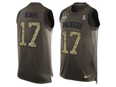 Nike Green Bay Packers #17 Davante Adams Green Men's Stitched NFL Limited Salute To Service Tank Top Jersey