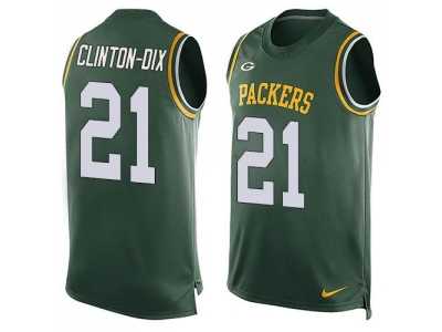 Nike Green Bay Packers #21 Ha Ha Clinton-Dix Green Team Color Men\'s Stitched NFL Limited Tank Top Jersey