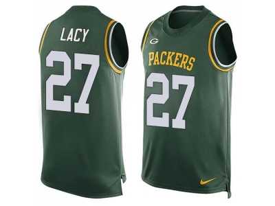 Nike Green Bay Packers #27 Eddie Lacy Green Team Color Men's Stitched NFL Limited Tank Top Jersey