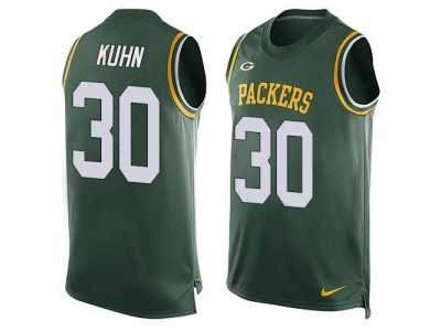 Nike Green Bay Packers #30 John Kuhn Green Team Color Men's Stitched NFL Limited Tank Top Jersey