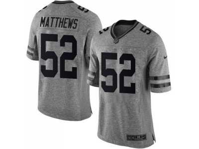 Nike Green Bay Packers #52 Clay Matthews Gridiron Gray jerseys(Limited)