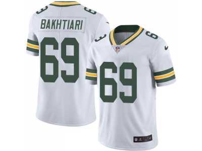 Nike Green Bay Packers #69 David Bakhtiari White Men's Stitched NFL Limited Rush Jersey