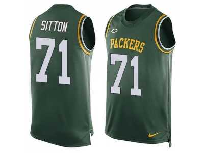 Nike Green Bay Packers #71 Josh Sitton Green Team Color Men's Stitched NFL Limited Tank Top Jersey