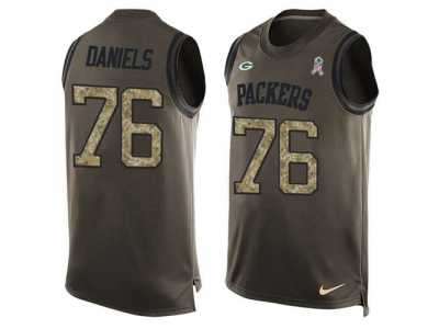 Nike Green Bay Packers #76 Mike Daniels Green Men's Stitched NFL Limited Salute To Service Tank Top Jersey
