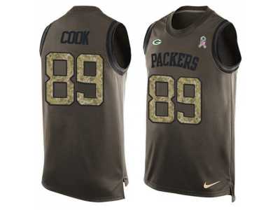 Nike Green Bay Packers #89 Jared Cook Green Men's Stitched NFL Limited Salute To Service Tank Top Jersey