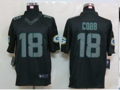 Nike NFL Green Bay Packers #18 Randall Cobb Black Jerseys(Impact Limited)
