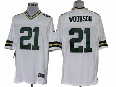 Nike NFL Green Bay Packers #21 Charles Woodson White Jerseys(Limited)