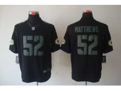 Nike NFL Green Bay Packers #52 Clay Matthews black Jerseys(Impact Limited)