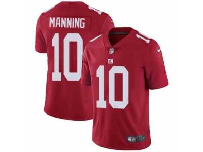 Men's Nike New York Giants #10 Eli Manning Vapor Untouchable Limited Red Alternate NFL Jersey