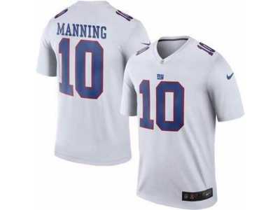 Men's Nike New York Giants #10 Eli Manning White Color Rush Limited Jerseys