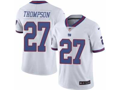 Men's Nike New York Giants #27 Darian Thompson Limited White Rush NFL Jersey