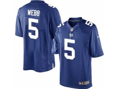 Men's Nike New York Giants #5 Davis Webb Limited Royal Blue Team Color NFL Jersey