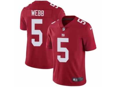 Men's Nike New York Giants #5 Davis Webb Vapor Untouchable Limited Red Alternate NFL Jersey