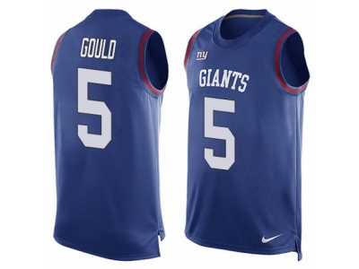 Men's Nike New York Giants #5 Robbie Gould Limited Royal Blue Player Name & Number Tank Top NFL Jersey