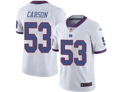 Men's Nike New York Giants #53 Harry Carson Limited White Rush NFL Jersey