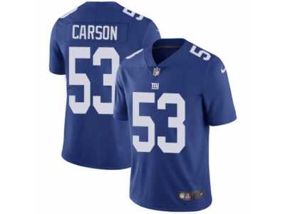 Men's Nike New York Giants #53 Harry Carson Vapor Untouchable Limited Royal Blue Team Color NFL Jersey