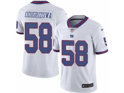Men's Nike New York Giants #58 Owa Odighizuwa Limited White Rush NFL Jersey