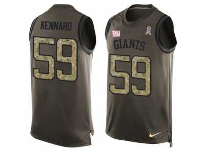 Men's Nike New York Giants #59 Devon Kennard Limited Green Salute to Service Tank Top NFL Jerseyy