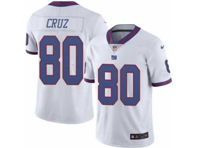 Men's Nike New York Giants #80 Victor Cruz Limited White Rush NFL Jersey