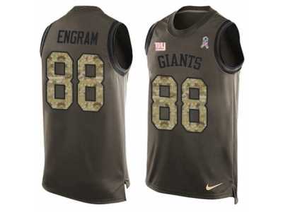 Men's Nike New York Giants #88 Evan Engram Limited Green Salute to Service Tank Top NFL Jersey