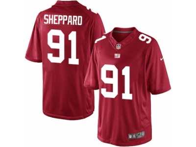 Men's Nike New York Giants #91 Kelvin Sheppard Limited Red Alternate NFL Jersey