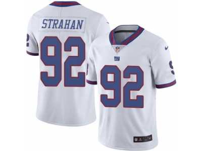 Men's Nike New York Giants #92 Michael Strahan Limited White Rush NFL Jersey