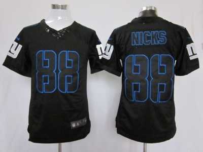 Nike NFL New York Giants #88 Hakeem Nicks black jerseys[Impact Limited]