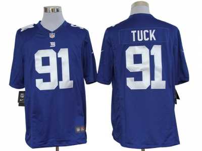 Nike NFL New York Giants #91 Justin Tuck Blue Jerseys(Limited)