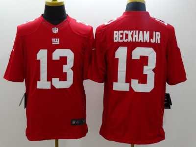 Nike New York Giants #13 Odell Beckham red Jerseys(Limited)