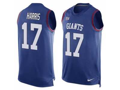 Nike New York Giants #17 Dwayne Harris Royal Blue Team Color Men's Stitched NFL Limited Tank Top Jersey