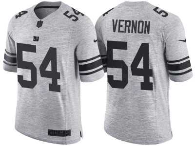 Nike New York Giants #54 Olivier Vernon 2016 Gridiron Gray II Men's NFL Limited Jersey
