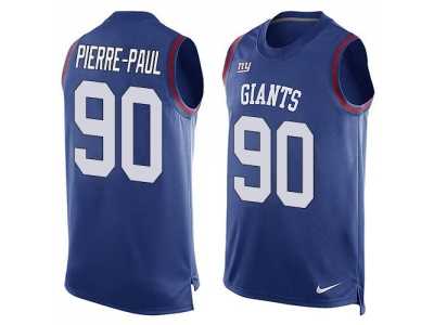 Nike New York Giants #90 Jason Pierre-Paul Royal Blue Team Color Men's Stitched NFL Limited Tank Top Jersey