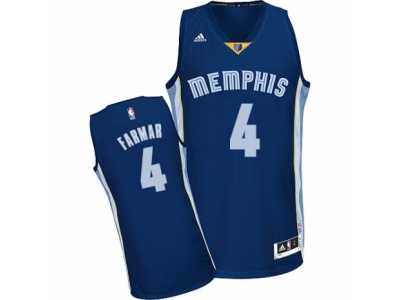 Men's Adidas Memphis Grizzlies #4 Jordan Farmar Swingman Navy Blue Road NBA Jersey