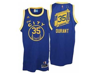 Golden State Warriors #35 Kevin Durant The City HWC Night Blue Swingman Jersey