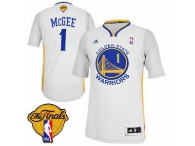 Men's Adidas Golden State Warriors #1 JaVale McGee Swingman White Alternate 2017 The Finals Patch NBA Jersey