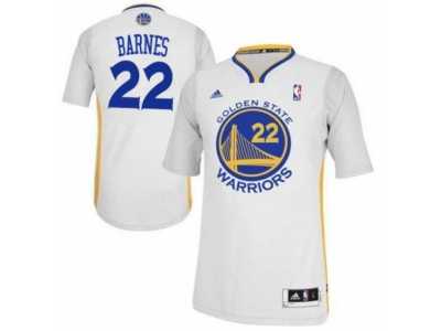 Men's Adidas Golden State Warriors #22 Matt Barnes Authentic White Alternate NBA Jersey