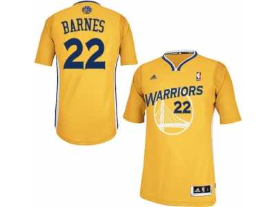 Men's Adidas Golden State Warriors #22 Matt Barnes Swingman Gold Alternate NBA Jersey