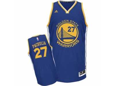 Men's Adidas Golden State Warriors #27 Zaza Pachulia Swingman Royal Blue Road NBA Jersey