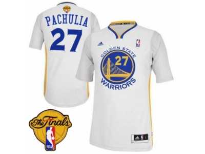 Men's Adidas Golden State Warriors #27 Zaza Pachulia Swingman White Alternate 2017 The Finals Patch NBA Jerse