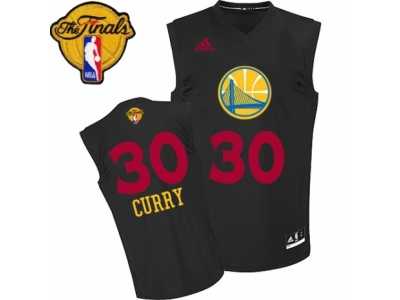 Men\'s Adidas Golden State Warriors #30 Stephen Curry Swingman Black New Fashion 2017 The Finals Patch NBA Jersey