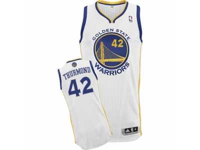 Men's Adidas Golden State Warriors #42 Nate Thurmond Authentic White Home NBA Jersey